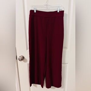 Zara Deep Red Wide Leg Pants